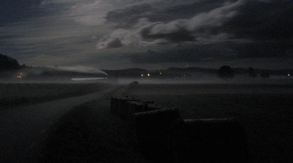 Fields at night