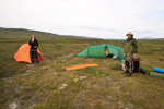 <b>Första tältlägret</b><br>Vi hittade en bäck en bit upp på leden och där slog vi upp tälten.<br>Tagen 17:36 den 26 juli 2010 av Karl-Petter Åkesson