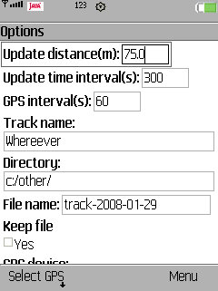 Options Screen